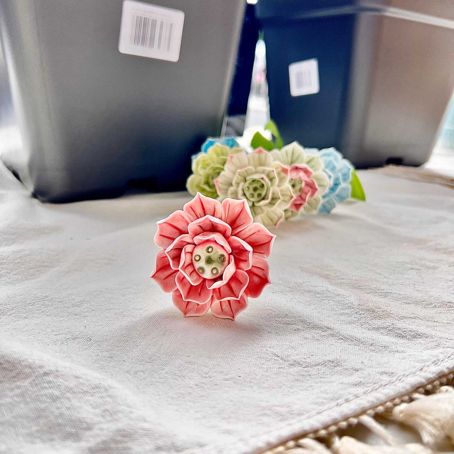 100% Handmade Ceramic Lotus | Ceramic Flower | Small Ceramic Flowers