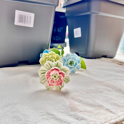 100% Handmade Ceramic Lotus | Ceramic Flower | Small Ceramic Flowers