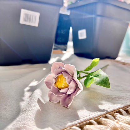 Handmade Ceramic Lotus Flower: Elegant Flower Arrangement, Lasting Decor