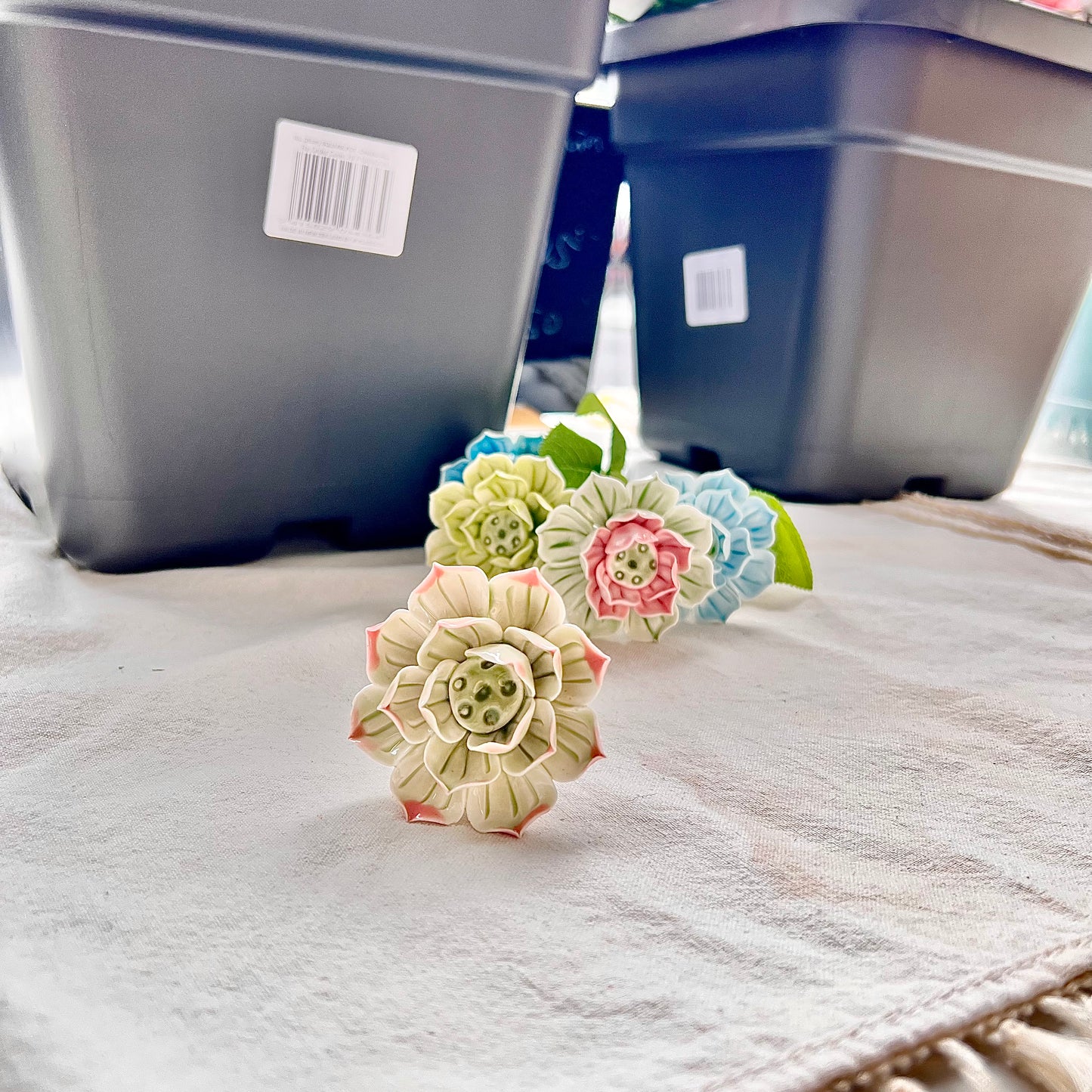 100% Handmade Ceramic Lotus | Ceramic Flower | Small Ceramic Flowers