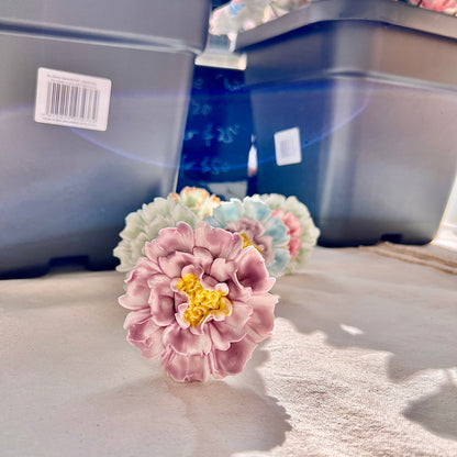 Handmade Ceramic Peony: Elegant Flower Arrangement, Lasting Decor