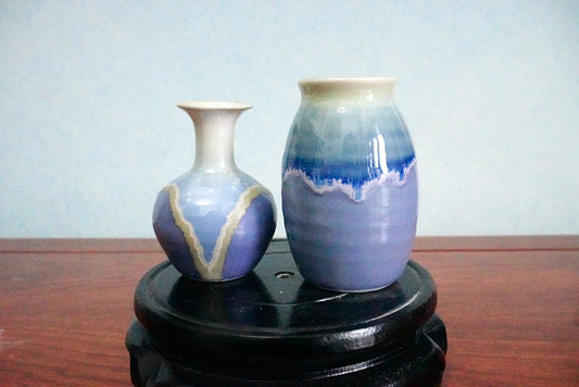 Cute mini unique glazed vases