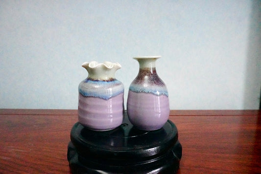 Cute mini unique glazed vases