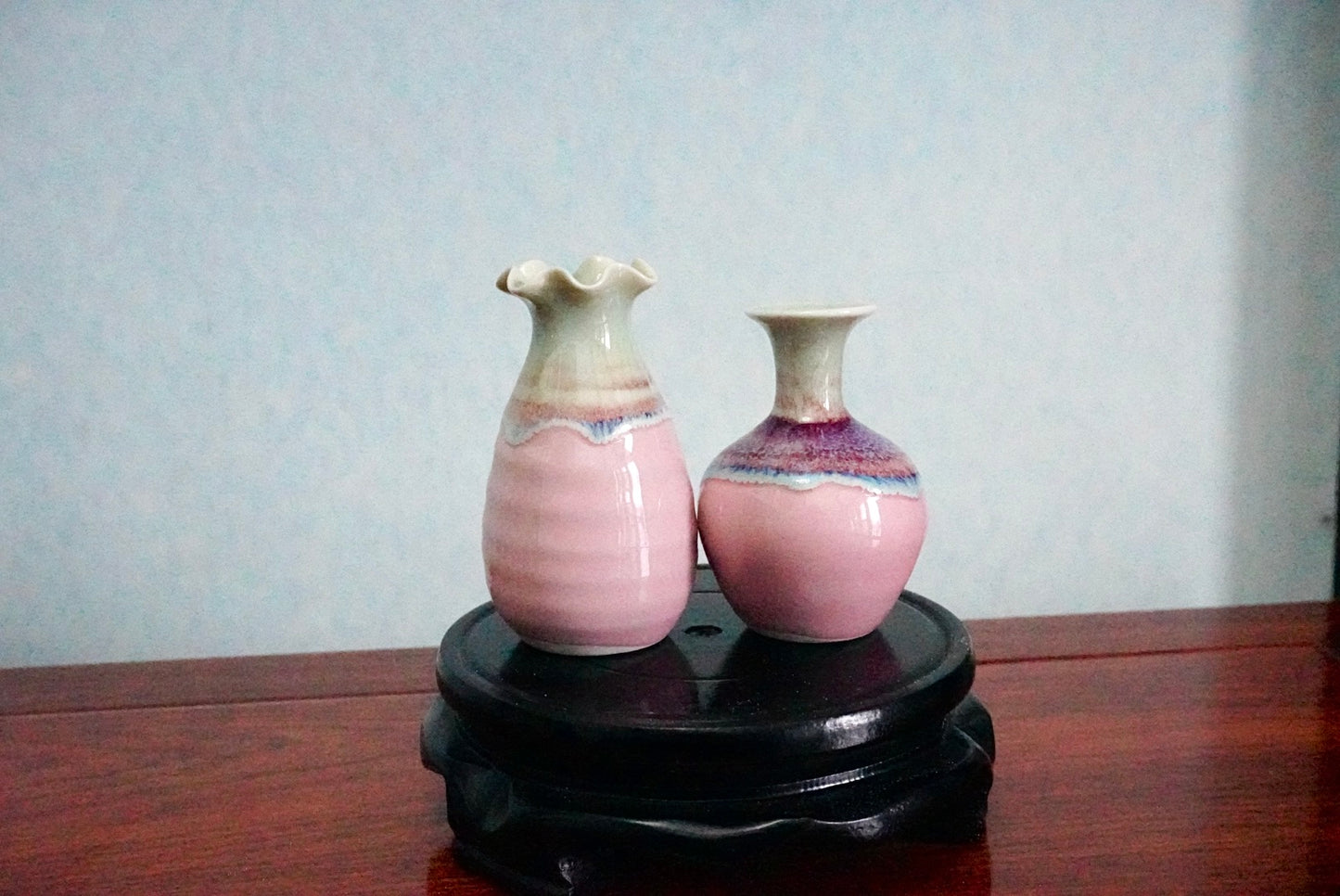 Cute mini unique glazed vases