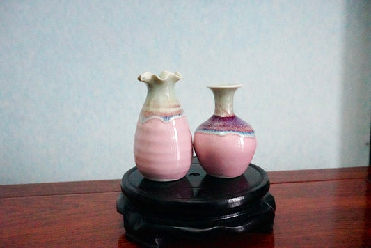 Cute mini unique glazed vases