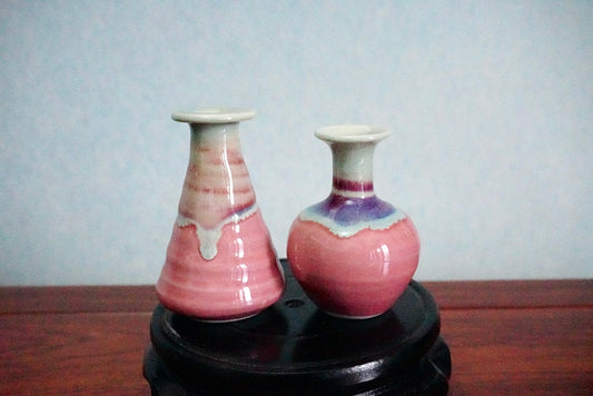 Cute mini unique glazed vases