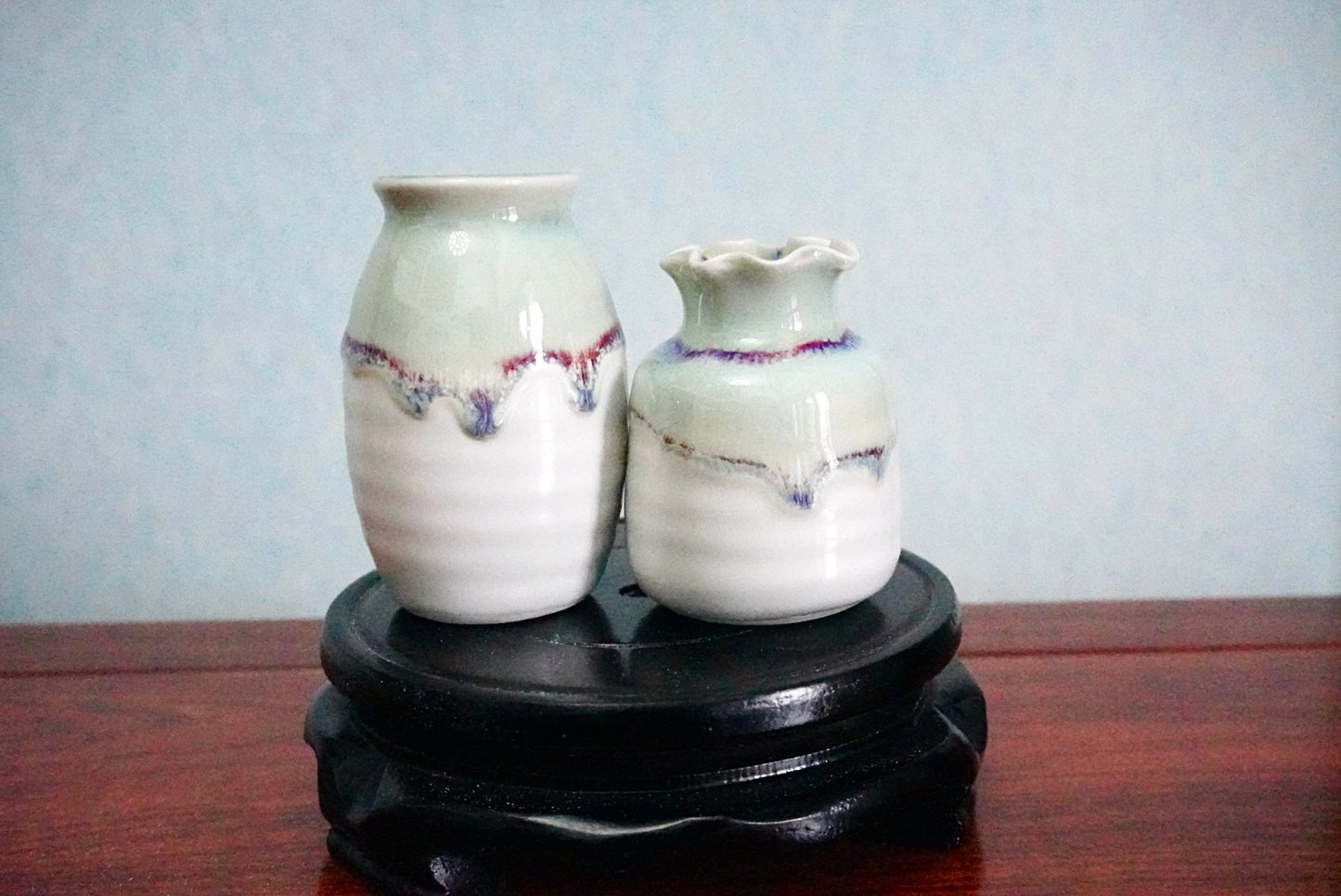 Cute mini unique glazed vases