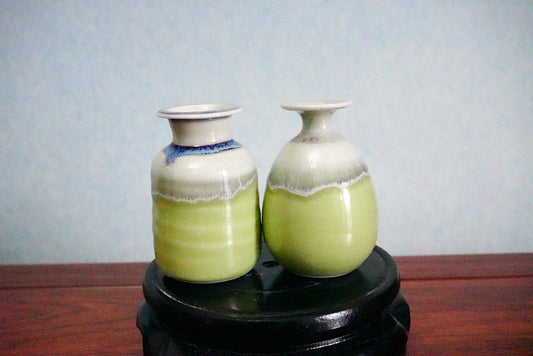 Cute mini unique glazed vases