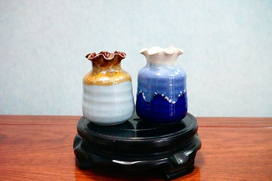 Cute mini unique glazed vases