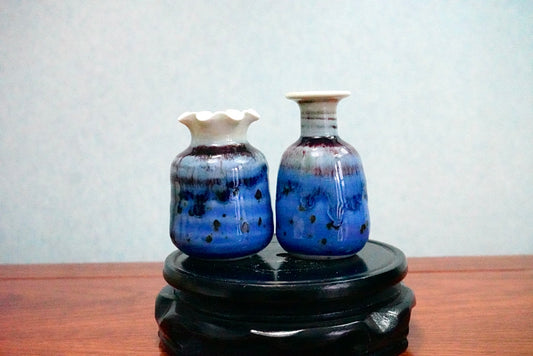 Cute mini unique glazed vases
