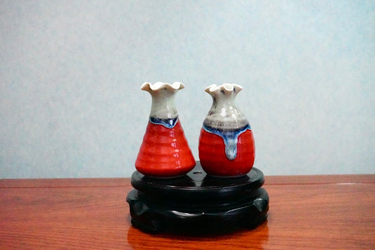 Cute mini unique glazed vases