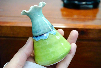 Cute mini unique glazed vases
