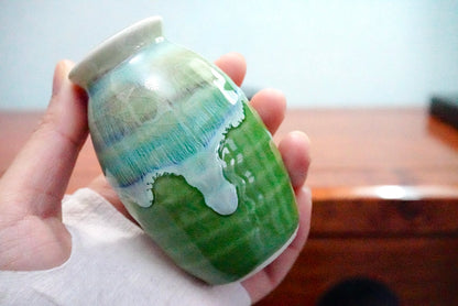 Cute mini unique glazed vases