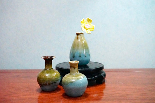 Cute mini unique glazed vases