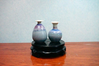 Cute mini unique glazed vases