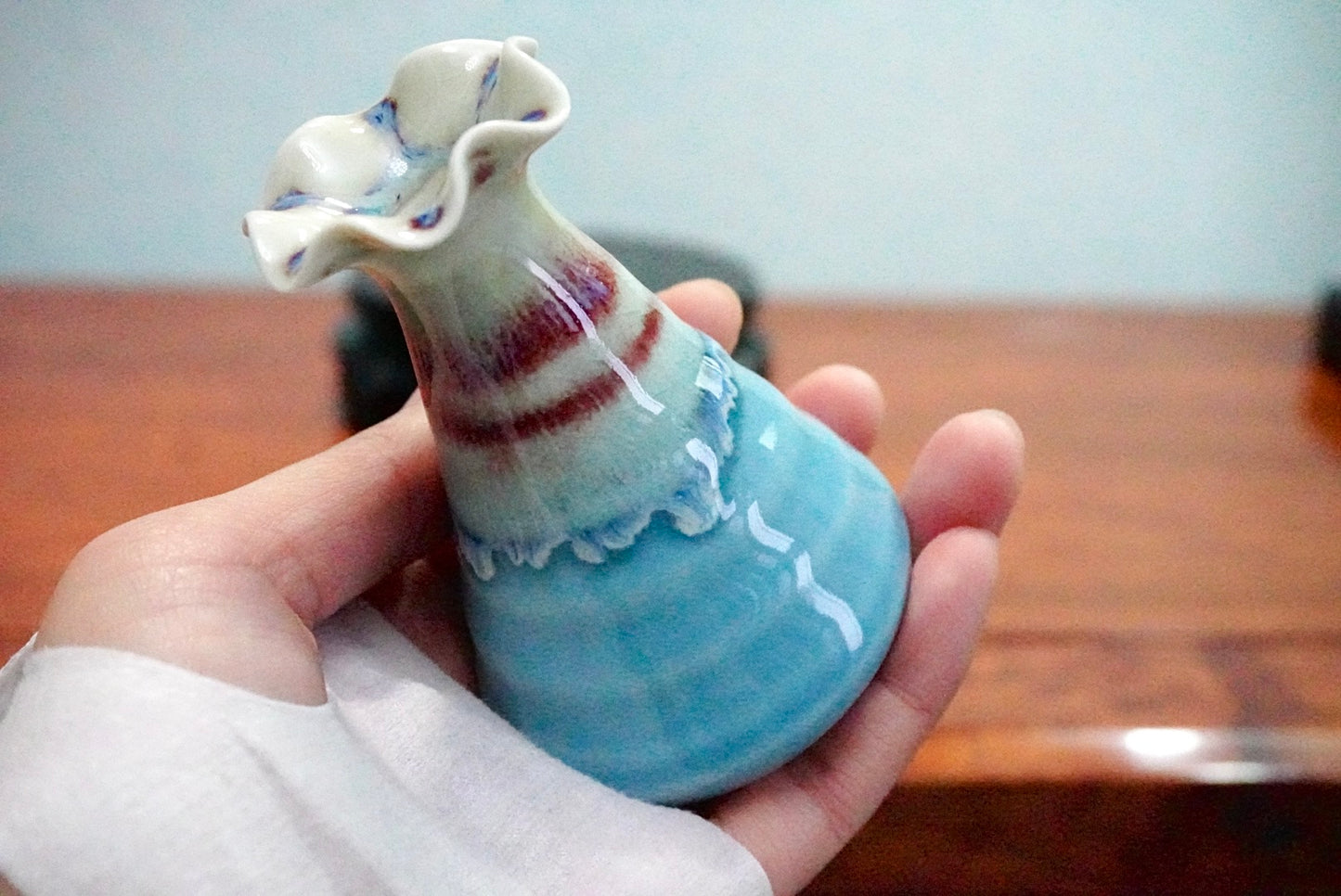Cute mini unique glazed vases