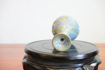 Cute mini unique bubble glazed vases