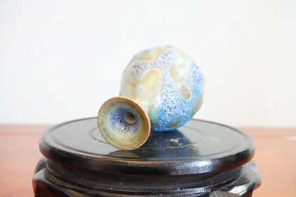 Cute mini unique bubble glazed vases