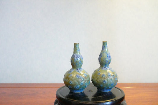 Cute mini unique bubble glazed vases