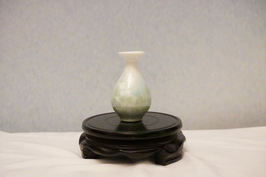 Mini Crackle Glazed Unique Ceramic Vase 100% Handmade