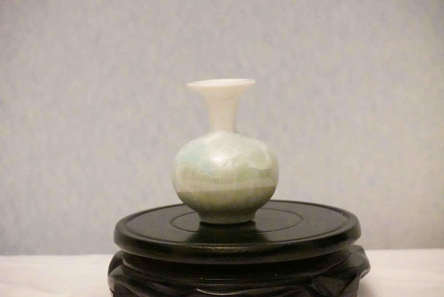 Mini Crackle Glazed Unique Ceramic Vase 100% Handmade