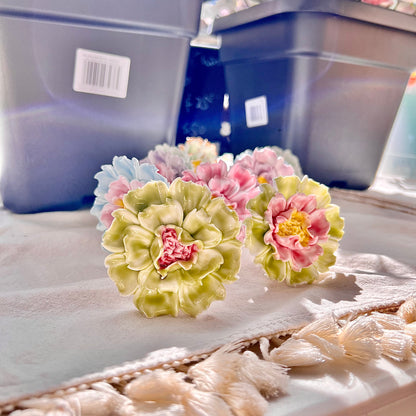 Handmade Ceramic Peony: Elegant Flower Arrangement, Lasting Decor