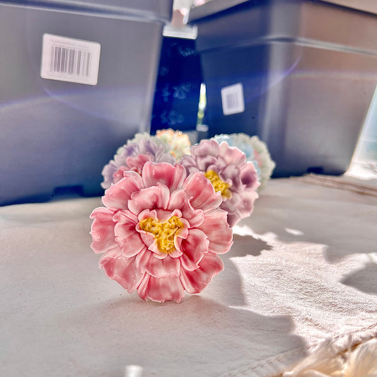 Handmade Ceramic Peony: Elegant Flower Arrangement, Lasting Decor