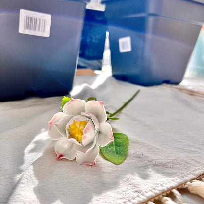 Handmade Ceramic Lotus Flower: Elegant Flower Arrangement, Lasting Decor