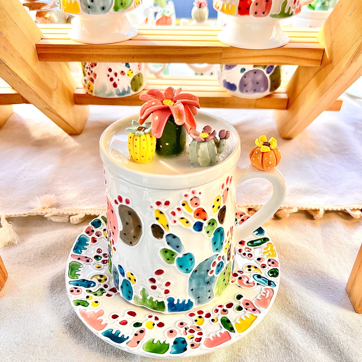Handmade Cactus Cup Set