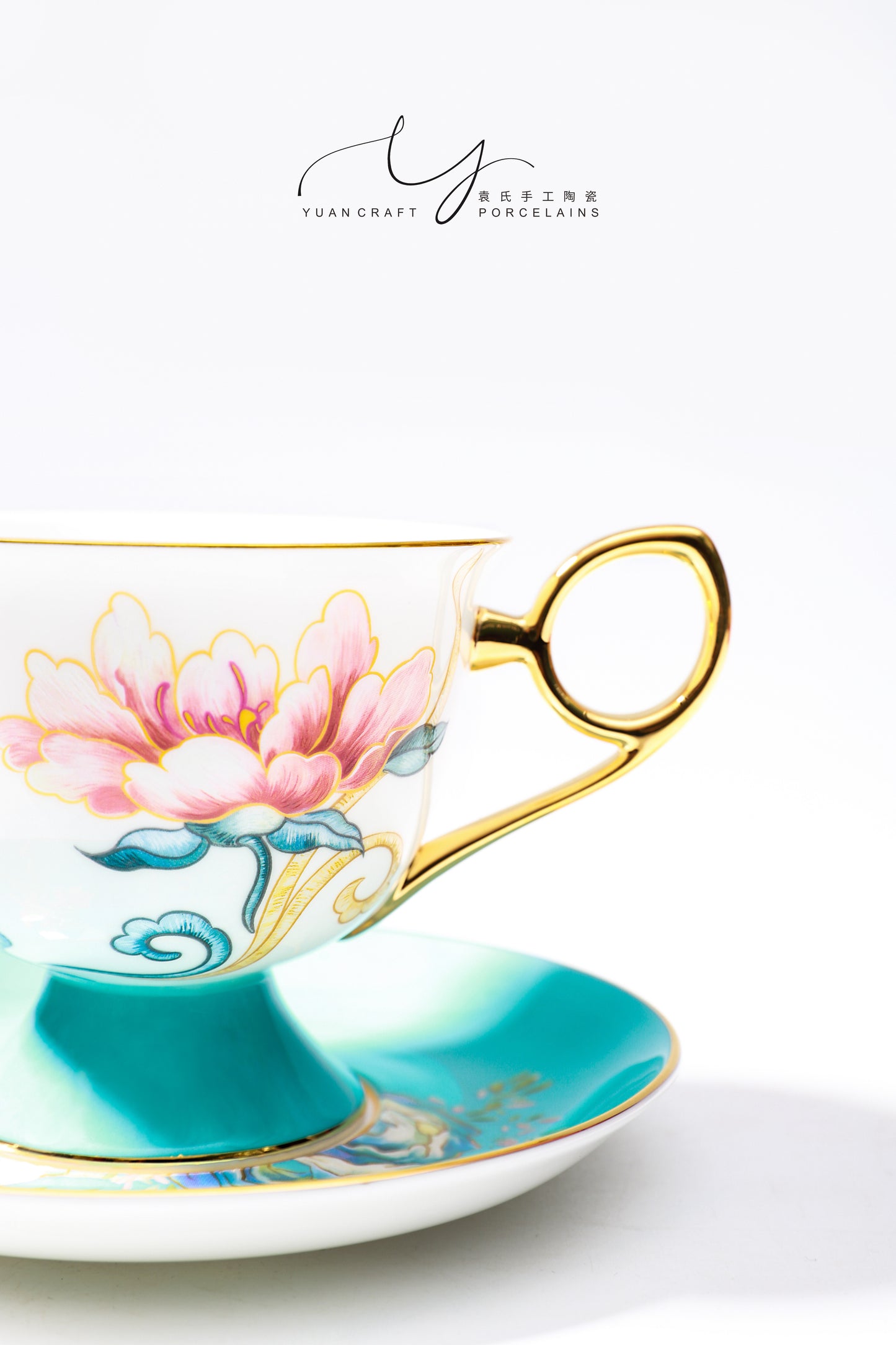 Flowers Bloom In Prosperity Pink Cup & Saucer