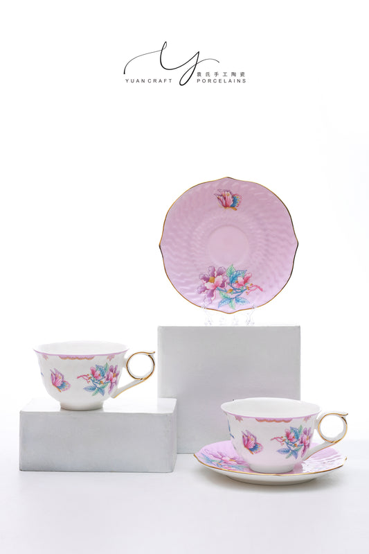 Secret Garden Teacups & Saucers Sets for Two