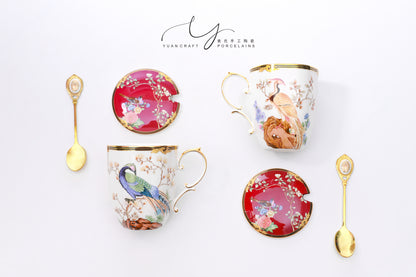 Stunning Phoenix Pattern Mugs For Two