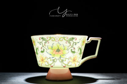 Lotus Intertwined Branch Pattern  Teacups & Saucers Sets for Two