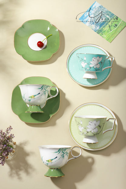 Walking Into Bamboo Forest Teacups & Saucers Sets for Two