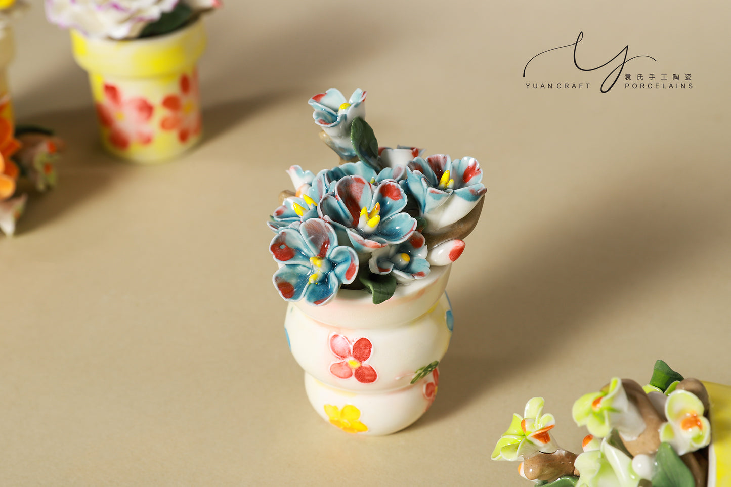 Unique Handmade Bloom Porcelain Passive Diffuser, Ceramic Fragrance Diffuser