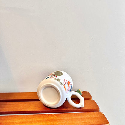 Handmade Cactus Mug with Cat Spoon